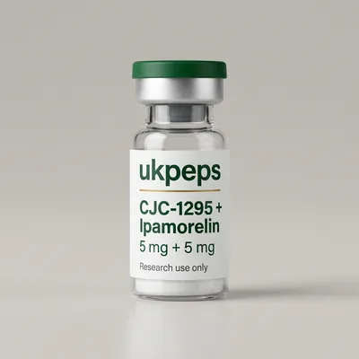 CJC-1295 + Ipamorelin 10 mg vial, UKPeps, research use only