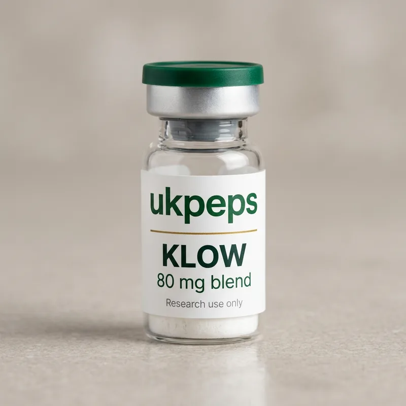 KLOW 80 mg (BPC-157 + TB-500 + GHK-Cu + KPV) vial, UKPeps, research use only