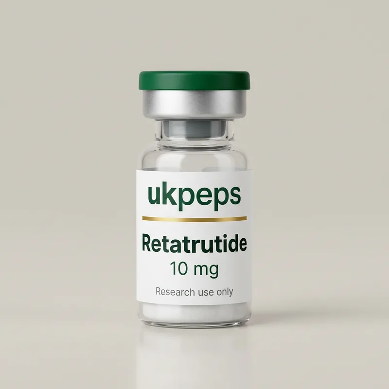 Retatrutide 10 mg vial, UKPeps, research use only