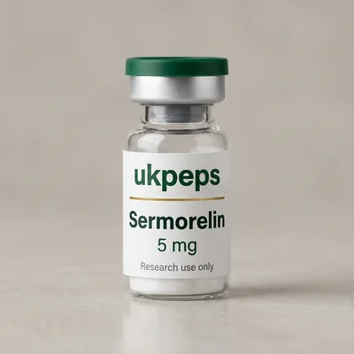 Sermorelin 5 mg vial, UKPeps, research use only